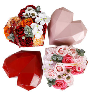 INUNION Hadiah Hari Valentine Hari Guru Sabun Bunga Kotak Bundar Kecil Liburan Hadiah Natal untuk Pacar - Product Image 3