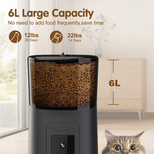 Distributeur automatique de <span class=keywords><strong>nourriture</strong></span> pour animaux de compagnie intelligent avec caméra WiFi, audio bidirectionnel, pour chats et chiens, OEM ODM, vente en gros, approvisionnement en vrac - Product Image 4