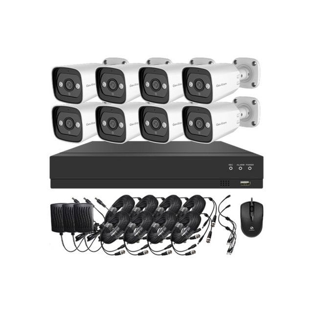 DIY Security Camera System 8CH 2MP 5MP Full Color AHD DVR Kit with Night Vision Tuya OEM Customization and Audio