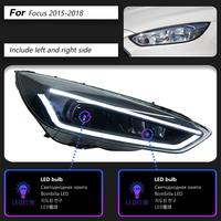 Ensemble de phares LED pour Ford Focus 2015-2017, feux de jour LED, clignotants dynamiques séquentiels, projecteur, phare au xénon