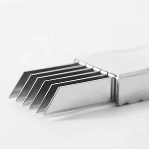 Couteau de cuisine en acier inoxydable pour hacher les oignons verts - Design à manche courbé - Hachoir rapide pour aliments - Product Image 5