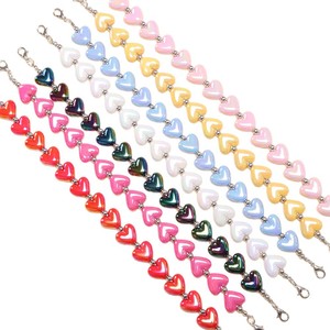 โซ่คล้องหมวกผู้หญิงรูปหัวใจ ชุบโลหะผสม สีรุ้ง ตกแต่งสำหรับฤดูร้อน ปี 2025 ผลิตจากเมืองอี้หวู่ - Product Image 5