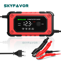 Cargador de Batería de Coche de 12V, Suministro del Fabricante, Cargador Automático de 6A para Motocicleta y Coche, Cargador de Batería de Plomo-Ácido GEL AGM EFB