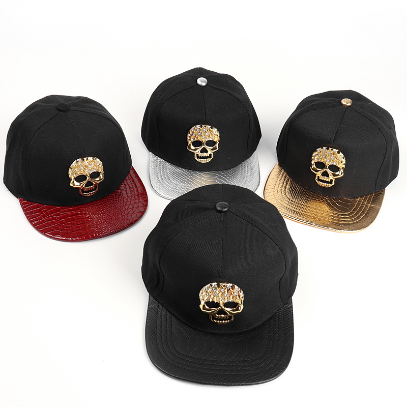 Gorra De Béisbol Negra Con Diseño De Calavera Y Bandera De Estados Unidos, Diseño Gótico De Terror, Gorra Ajustable Para El Sol, Sombreros De Verano, Accesorios De Moda Para Hombres Y
