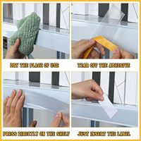 Bande porte-étiquettes en PVC de 1 m de long, support d'étiquettes durable pour présentoir de supermarché