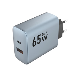 Puerto dual 65W Tipo C Cargador PD65W Enchufe de pared QC3.0 3 puertos USB rápido GaN65W Bloque de cargador para MacBook <span class=keywords><strong>iPad</strong></span> <span class=keywords><strong>Pro</strong></span> Galaxy iPhone Laptop - Product Image 1