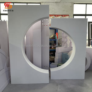 LEDA Nuevo Diseño de Arco Asimétrico Roto, Fondo de Acrílico PVC Desmontable, Lámpara Colgante para Bodas, Recién Llegado - Product Image 2