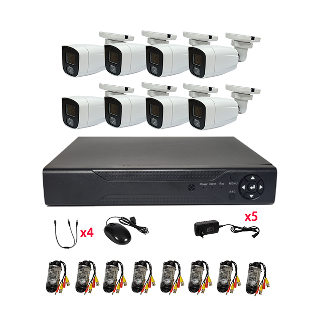 8 CH AHD DVR Kit 5MP CCTV Security Camera System Video Surveillance System Bullet Camera Night Vision in and Outdoor