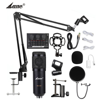 Carte son Lane V8 Plus de haute qualité pour conférences, microphone à réduction de bruit, kit complet de micro de studio pour enregistrement