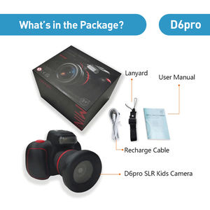 D6Pro professionnel enfants numérique Mini appareil <span class=keywords><strong>photo</strong></span> reflex 2.4 pouces 4K caméras pour la photographie Dslr avec panneau LED lumière vidéo - Product Image 3