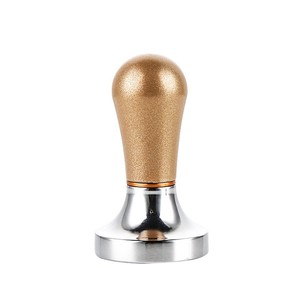 Prensador de Café de Aluminio de 57.5mm con Base de Acero Inoxidable y Mango Azul para Preparar Espresso - Product Image 3