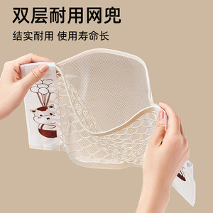 Cartoon Trash Bag Storage Net Wall Mounted Rectangle Non Woven Fabric Kitchen Cabinet Organizer <b>Large</b> Capacity Mesh Bag - Product Image 4