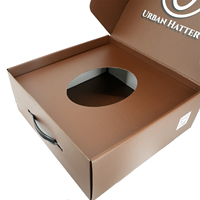 Caja de Envío para Sombreros de Cartón Corrugado Ecológica de Alta Calidad con Asa para Marcas de Moda