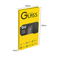 Boîtes d'emballage pour protecteurs d'écran en verre trempé en stock, pelliculage mat recyclable ; Papier d'emballage pour coques de téléphone et films liquides en gel