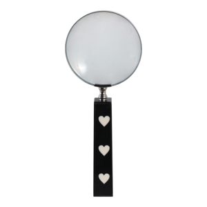 Lente d'ingrandimento decorativa con design a cuore per la casa, il bagno, il soggiorno, l'ufficio, decorazione per scaffali, scultura moderna - Product Image 1