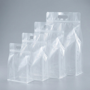 Leakproof Matte Flat Bottomed Eight Sided Sealed Standing Food Bag with Zipper Transparent Standing Zipper Bag for Nuts Coffee - Product Image 4