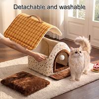 Lit pour chat en feutre multi-styles, tente-caverne pour chat, abri doux et chaud, maison-nid pour chatons, chiens de petite et moyenne taille, pour l'intérieur