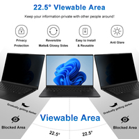 Filtre d'écran de confidentialité bidirectionnel anti-espion 14 pouces 16:10, protection d'écran anti-lumière bleue et anti-reflets pour ordinateur portable ASUS 14 pouces
