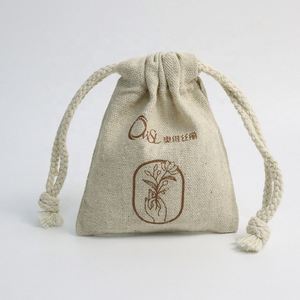 Custom Printed Cotton Linen <b>Pouch</b> Candle Tea Coffee <b>Drawstring</b> Linen Bags - Product Image 6