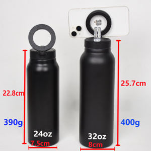 प्रचार मुक्त नमूना 24 औंस 32 औंस चुंबकीय जल नौसेना नीली बोतलें वैक्यूम फिटनेस की बोतलें - Product Image 4