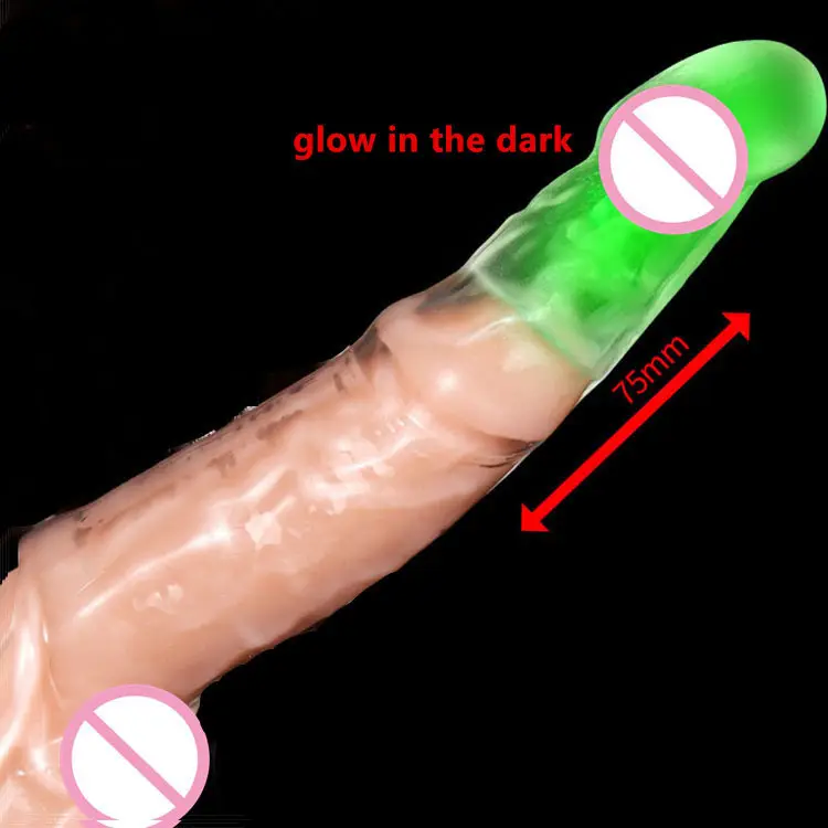 Reusable Rubber Condom Men Penis Sleeve Sex Toys for Men Glow In The Dark Condoms