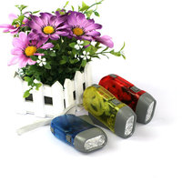 Lampe torche d'urgence EDC extérieure à LED tricolore rechargeable, fonctionnant sur piles AA, avec interrupteur à bouton-poussoir, indice de protection IP65