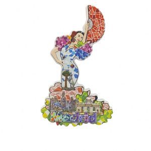 Imán Decorativo Personalizado al por Mayor para el Hogar, con Diseño de Bailarina de Sevilla, Madrid, España, Recuerdo, Regalo, Imán para Refrigerador - Product Image 1