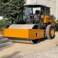 Compacteur de sol vibrant à tambour statique simple CE 4, 6, 10, 12 tonnes, moteur diesel Changchai Yanmar Euro 5, avec support sur patins