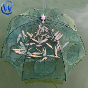 American Best Aquaculture Piège à crabe pliable à 7 trous Piège à écrevisses Crawdad Piège à pêche pliant style parapluie - Product Image 2
