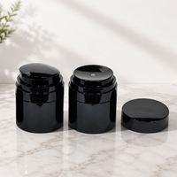 Pot cosmétique sans air Amber AS, pot à crème sous vide, couleur personnalisée, conteneur recyclable pour sérum, lotion, soin de la peau