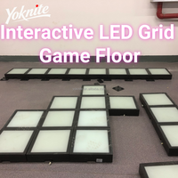 Dalles LED interactives pour jeux de sol, écran d'affichage RGB intérieur, jeux de pixels LED