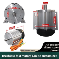 Contrôleur de moteur CC sans balais à onde carrée haute puissance 60V/72V 4000W pour kit complet de 4 pompes modifiées