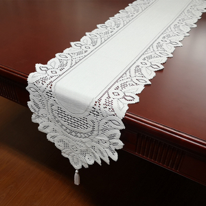 Blanc Jacquard <span class=keywords><strong>Dentelle</strong></span> <span class=keywords><strong>Chemin</strong></span> <span class=keywords><strong>De</strong></span> <span class=keywords><strong>Table</strong></span> Brodé Floral <span class=keywords><strong>Dentelle</strong></span> Commode Écharpe Maison Cuisine En Plein Air Fête <span class=keywords><strong>De</strong></span> Mariage Superposition Décoration - Product Image 4