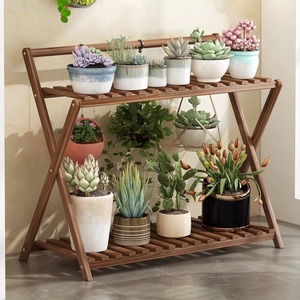 Narrow two-tier succulent plant <b>stand</b> for windowsills and bay windows, multi-layered simple flower <b>pot</b> <b>stand</b> for indoor living - Product Image 1