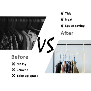 Hot Sale Cheap Everyday Home Use Lightweight Space Saving <strong>Multi</strong> Function Non-Slip Plastic Clothes <strong>Hangers</strong> for Clothes Plastic - Product Image 5