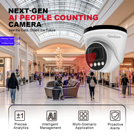 Caméra IP PoE de comptage de personnes commerciale, caméra de statistiques de flux piétonnier pour station, autoroute, portail, parking