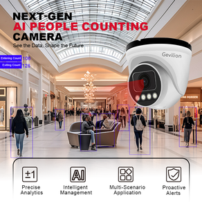 Telecamera AI <span class=keywords><strong>IP</strong></span> <span class=keywords><strong>PoE</strong></span> per Conteggio Persone Commerciale, Statistiche del Flusso Pedonale per Stazioni, Autostrade, Cancelli e Parcheggi - Product Image 2