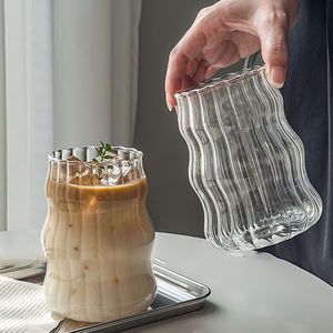 INS Curve Fat Cup alto borosilicato material resistente al calor taza de leche de vidrio <span class=keywords><strong>desayuno</strong></span> taza de café - Product Image 5