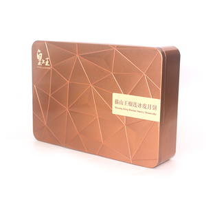 Customized Christmas Chocolate Food Packaging Tin Box Cans Big Rectangular Decorative Metal Cake Storage Tins