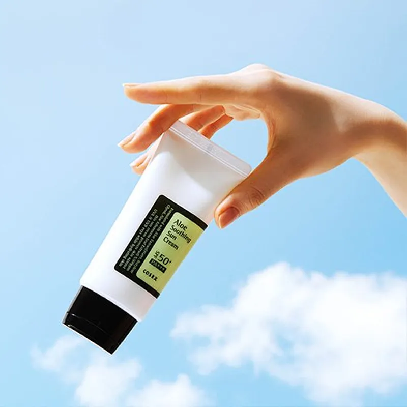 COSRX 50ml crème solaire apaisante à l'aloès Anti-âge SPF50 PA crème légère hydratante sans danger pour tous les Types de peau