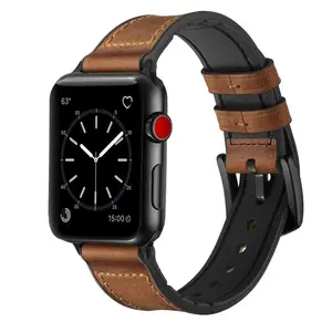 Suitable for Apple Watch 6543 representative strap Apple S8/7 generation silicone smooth leather strap