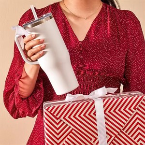 Super Clubhouse Tumbler 40oz Keep Warm Iced Vaso aislado al vacío de acero inoxidable con asa Paja Deportes Fitness Party Cup - Product Image 6