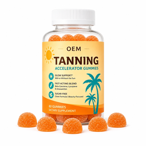 Gummies bronzantes dorées, booster de mélanine, autobronzant comestible, favorise un éclat rapide de la peau, vitamines sans exposition au soleil, OEM - Product Image 1