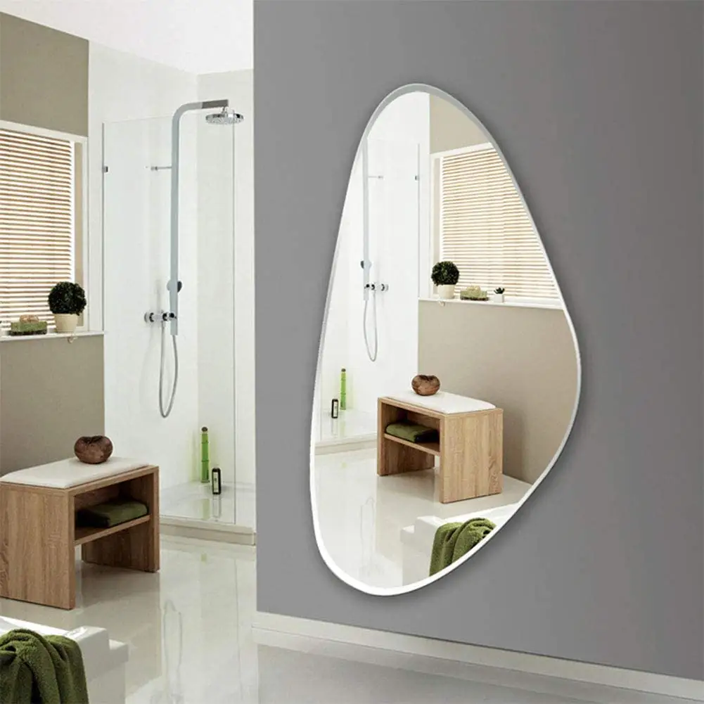 Wholesale Frameless Large Full Length Long Big Irregular Asymmetrical Home Decor Dressing Hanging Wall Mirror Espejo Spiegel