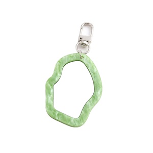 Espejo de Maquillaje Acrílico Mini con Logotipo Personalizado, Llavero con Textura Marmoleada Irregular, Espejo de Bolsillo Portátil, Adorno para Bolso para Mujer, Venta al por Mayor - Product Image 1