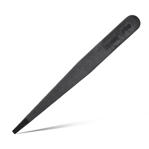 Pinzas Vetus 709 de Punta Plana Curvada, de Plástico Conductivo, Fibra de Carbono, Antiestáticas, para Laboratorio - Product Image 1