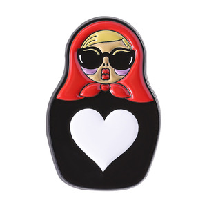 Broches émaillées Matryoshka russes, style rétro ethnique, personnages de dessins animés, badges tendance pour chapeaux et revers pour femmes, bijoux cadeaux, vente en gros - Product Image 3