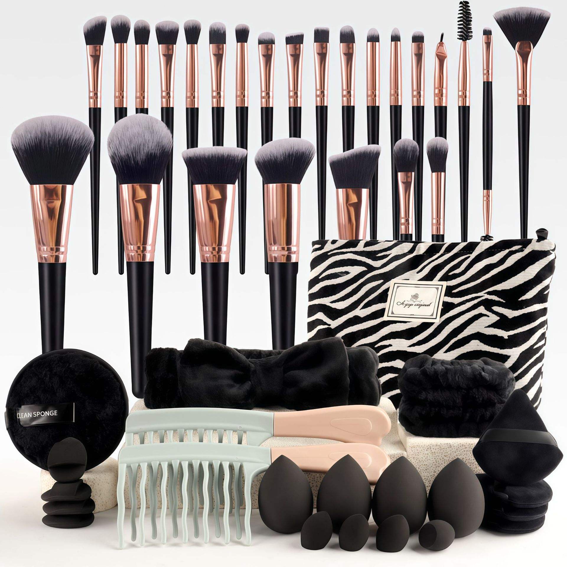 ชุดลายม้าลายสีดำ 48 ชิ้น