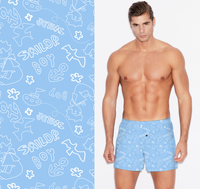 Tissu imprimé par sublimation court de surf recyclé UV 50 Board pour vêtements de sport, lingerie, maillots de bain pour filles