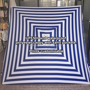 BR mediano grande refugio sombra playa cabaña tienda portátil plegable aluminio poste cuadrado sombrilla para verano Parque Camping evento - Product Image 4